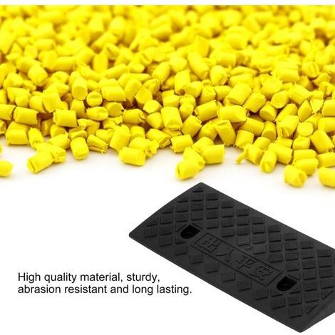 Rampe d'alle, Flexible 5 cm d'paisseur Rampe de seuil Portable Robuste et lgre pour Les quais de Chargement pour Les entres de Maison(Black) (1/4)