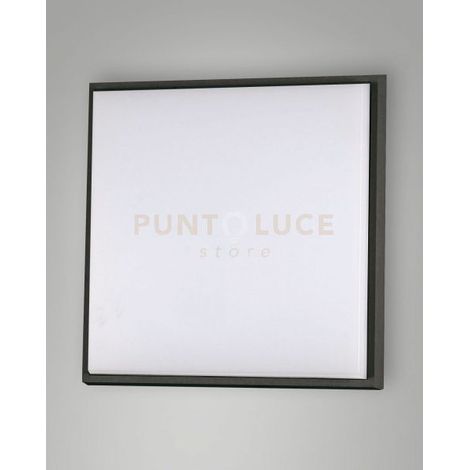 DESDY PLAFONIERA LED 30W NERA L.30X30CM 3000K 3220 LM 30W IN ALLUMINIO IP54