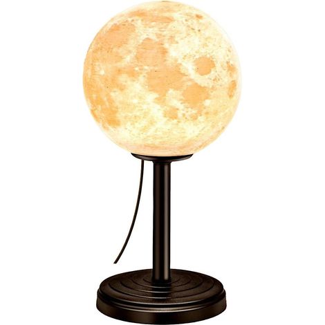 Lampe de chevet 3D en forme de lune pour chambre à coucher - Lampe de chevet à intensité variable, petite lampe LED de bureau pour (1/5)
