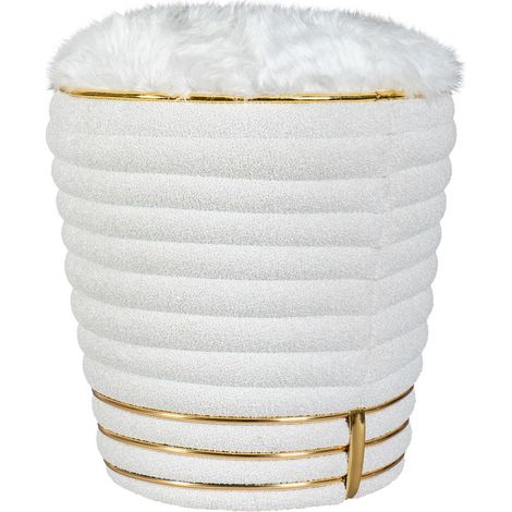 Pouf Doric 310 con trapuntatura e dettagli oro (1/3)