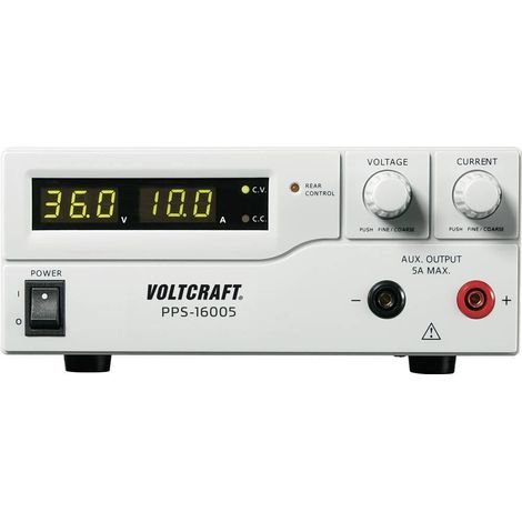 VOLTCRAFT PPS-16005 Alimentatore da laboratorio regolabile 1 - 36 V/DC 0 - 10 A 360 W USB , Remoto Programmabile Num. u (1/2)