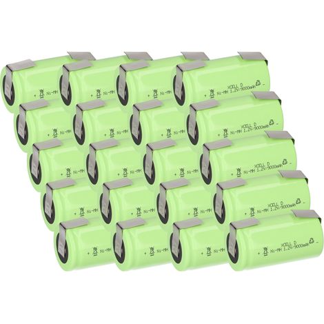 20x XCell Mono Akku Flattop Ni-MH 1,2V 9000mAh D mit U- Lötfahne (1/5)