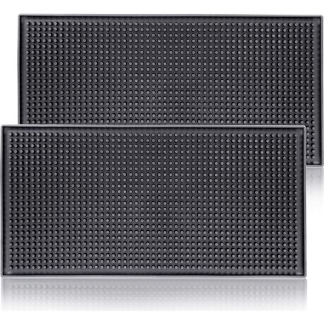Tapis Bar - 30 cm x 15 cm - En Caoutchouc Non Glissant - Pour Comptoir Bar Café Cuisine - 2 Pièces (1/5)