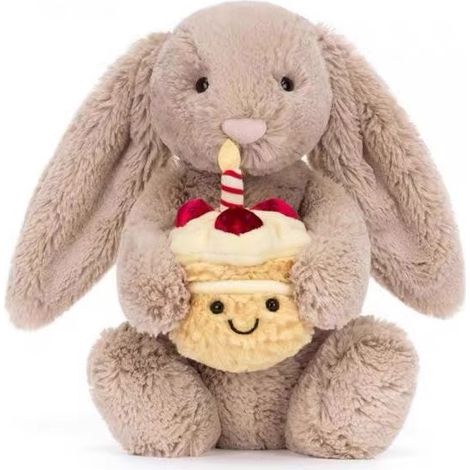 Figurine décorative en peluche Lapin gâteau 31 cm décoration de chambre cadeau raffiné (1/2)