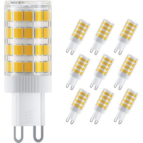 G9 LED Bulbs, 5W Equivalent 50W Halogen Lamp, 550LM Warm White 3000K, Non Dimmable Flicker co.ukee for Bedroom Living Room Kitchen Garden, Pack of 10 [Energy Class A +++] (1/5)