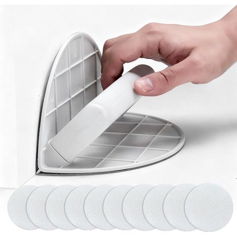 Kit d’outil pour utilisation sur cloisons sèches, Outil de ponçage d’angle semi-circulaire avec 10 feuilles de papier de verre, Kit d’outil de ponçage multifonctionnel à angle droit (1/5)