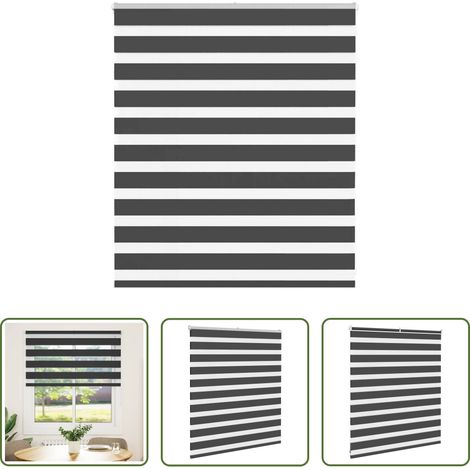 Doppelrollo - Doppelrollo Schwarz 125x100 cm Stoffbreite 120,9 cm Polyester (1/5)