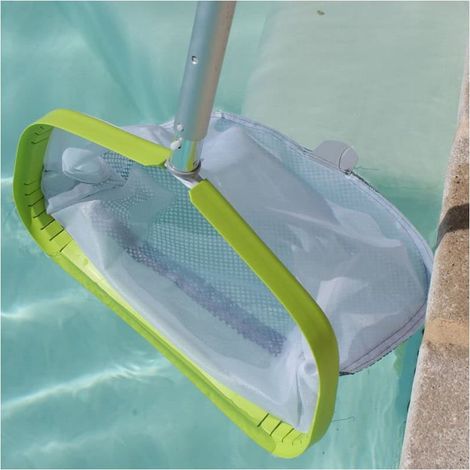 Épuisette de piscine mailles fines 46x44cm – Poids arrière pour utilisation facile – Capture pollen et petites particules – Kerlis (1/3)