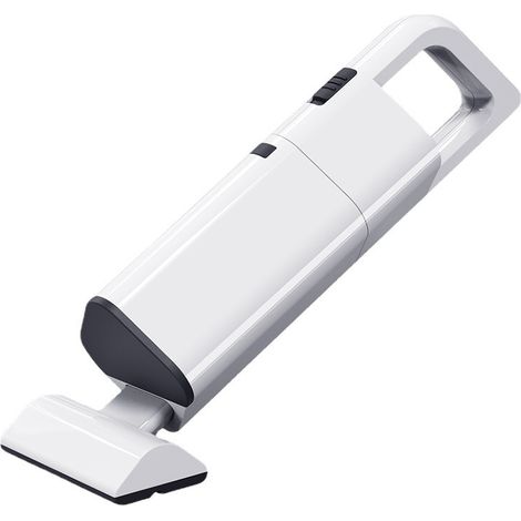 Kabelloser Staubsauger, tragbarer kabelloser Staubsauger, Handstaubsauger fürs Auto, kabelloser Handstaubsauger, starke Saugkraft, nasses und trockenes Haar, weiß (1/4)