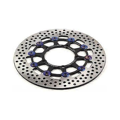 Disque de frein flottant universel pour moto, usiné CNC, 3 trous 260 x 70 mm / 5 trous 260 x 60 mm, compatible Honda et Yamaha - Noir - 260 x 60 mm
