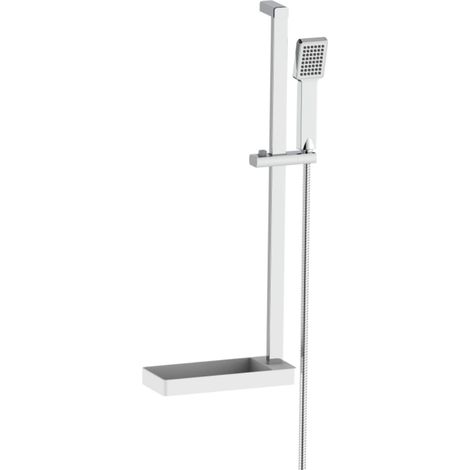 Barre de douche carrée avec étagère (1/2)