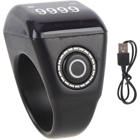 BUNTHAUS Compteur de doigts électronique intelligent IP67, étanche à la pluie, Tasbih numérique rechargeable pour le sport, 22mm/0,87 pouces (1/5)