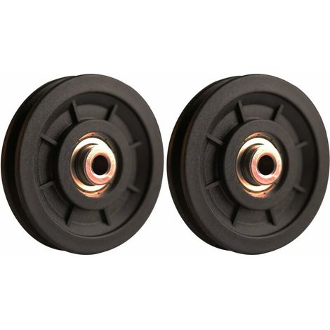 Roue de poulie nylon 90 mm – Capacité de charge 500 kg – Pour équipements de fitness et portes coulissantes – Lot de 2 pièces (1/5)