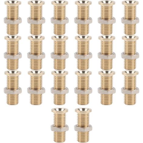 20 Pièces Douilles Banane Femelle Cuivrées Dorées 4mm avec Écrou M6 Hex pour Tests Électriques (1/5)