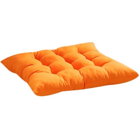 1 cojín para silla, color naranja, 40x40 cm, acolchado liso, apto para interiores y exteriores, jardín, terraza, cocina y oficina. (1/5)