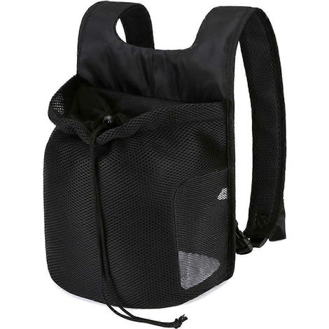 Sac à dos pour petit chien/chat, sac de transport à double bandoulière, noir (1/5)