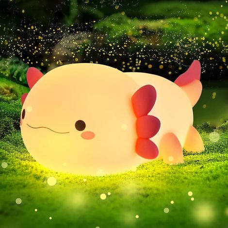 Nachtlicht für Kinder, Geschenk für Mädchen, berührungsempfindlich, USB-aufladbar, Silikon, Nachttischlampe, Helligkeit einstellbar, niedliches Kawaii-Nachtlicht fürs Babyzimmer, Dekoration