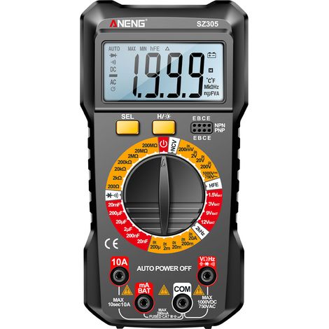 SZ305 Multimeter, Kondensatortester, schnelle und genaue Messung, 1999 Zählwerte