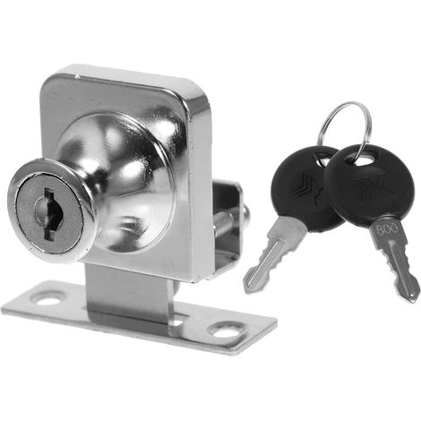 Serrure coulissante en alliage de zinc 407 pour vitrines, haute (1/5)