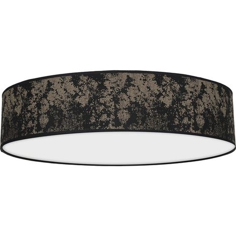 Plafonnier SATINO Milagro 3xE27 rond noir tissu Ø60 cm (1/5)