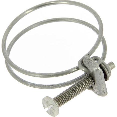 Collier de serrage double fil inox 45-50 mm – Étanchéité renforcée pour tuyaux spiralés – Plage de serrage 45 à 50 mm
