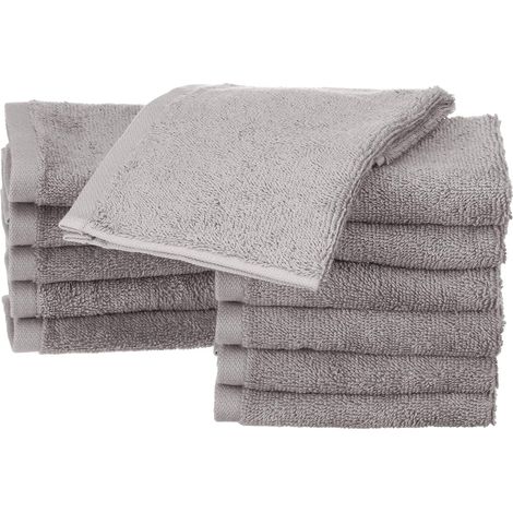CCYKXAA （30×30×0.1cm）Grey 12 Pack Small Cotton Towels, Washcloth, 30 x 30 cm (1/4)