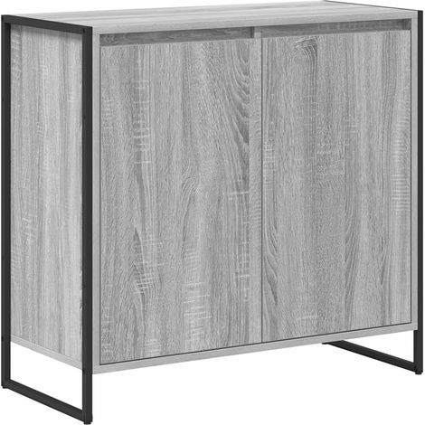 Maison Exclusive - Mobile laterale Grigio Sonoma 79 x 36 x 75 cm Legno multistrato