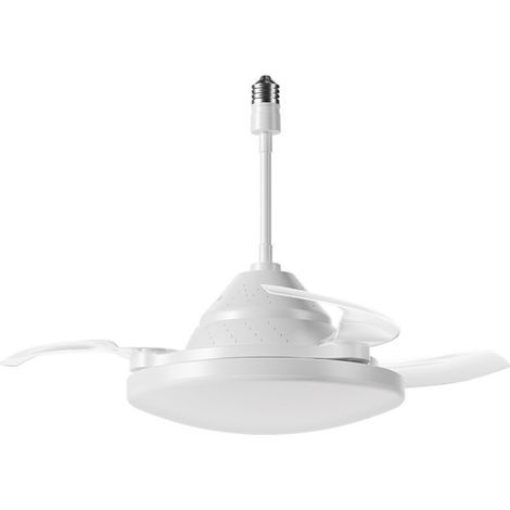 Ceiling Fan with Light and Remote Control, Retractable Blades, Quiet Operation, Modern Design (1/4)