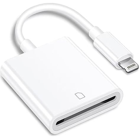 Lecteur de carte SD Lightning vers carte SD (certifié Apple MFi) pour iPhone, visionneuse pour caméra de chasse, adaptateur lecteur de carte mémoire SD compatible avec iPhone 14/13/12 (1 emplacement). (1/5)