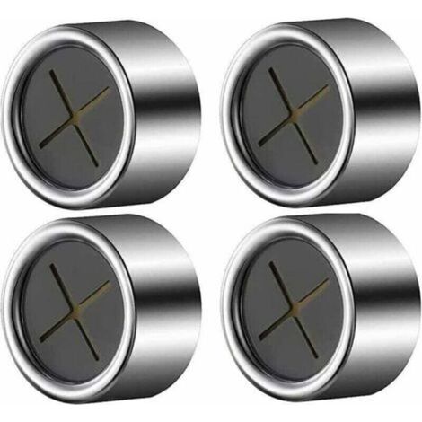 Juego de 4 ganchos redondos adhesivos para baño, ideales para paños de cocina y toallas de mano, con acabado cromado de alta calidad. -Crezuo