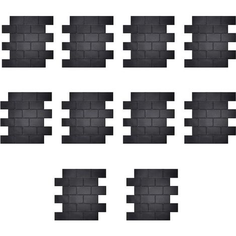 Adesivi per piastrelle autoadesivi, set da 10 pezzi, adesivi per piastrelle da pavimento e da parete, adesivi per piastrelle in PET, antiscivolo, adesivi autoadesivi per pavimenti, adesivi murali 3D f (1/5)