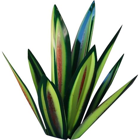 MINKUROW Gartendeko Ornament Agave Iron Art Creative Ornament 27cm (Grün) (1/5)