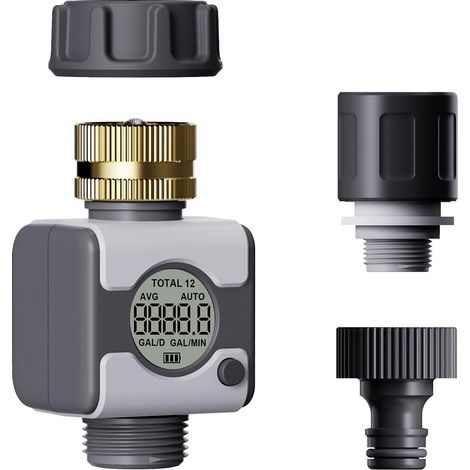 Brass Water Flow Meter Metal Thread High Precision (1/5)