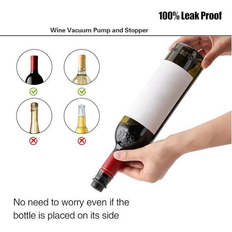 Pompe à vide pour le vin avec 20 bouchons réutilisables pour conserver la fraîcheur du vin accessoires pour le vin. (1/4)