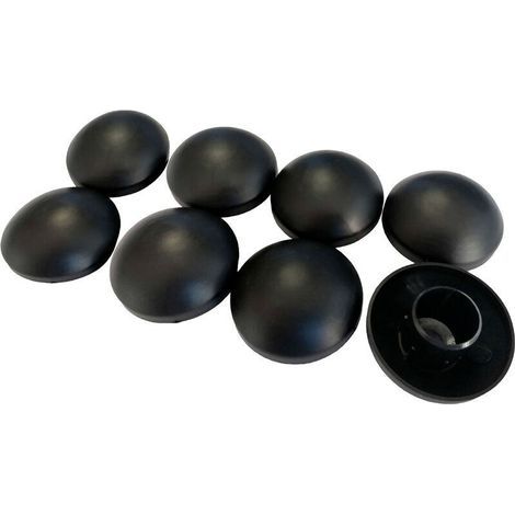 Set mit 8 schwarzen 25-mm-Stangenkappen für Trampolin (1/5)
