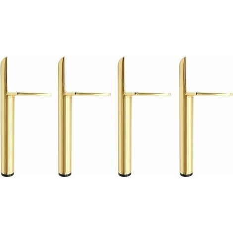 4 Pieds de Table en métal Pieds de Meubles de matériel pour Armoire, Armoire, armoires de télévision, Table de Chevet livrés avec des vis,d'or,13cm (1/5)