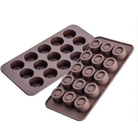 Pedrini dolci forme, stampo da forno per cioccolatini rotondi, in silicone (1/2)