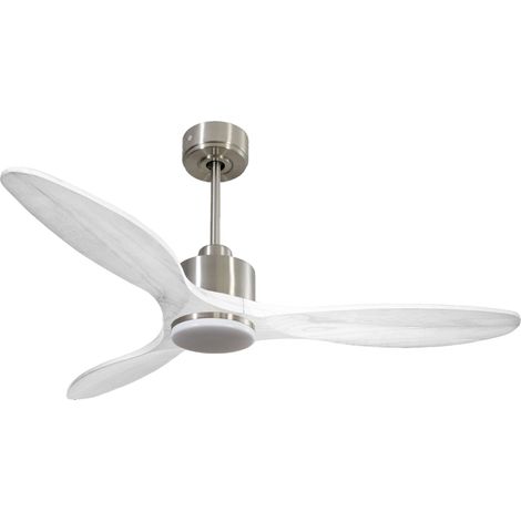 Ventilatore da soffitto Reversibile Termostato Dimmabile Wifi Motore CC Tetti inclinati Telecomando Luce a tre toni Hypersilence Memoria Shopify Vendible (AUTOMATICO) PURLINE SantoriniD132C03LED65052