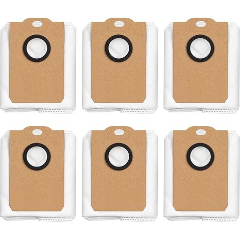 6 pièces sacs d'aspirateur de remplacement compatibles pour Cecotec Cecotec Conga 2299 2499 7490 pièces d'aspirateur robot sacs à poussière de grande capacité (1/5)