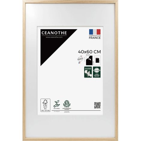 Cadre photo 40x60 cm chêne Alba  avec passe-partout 30x40 cm (1/5)