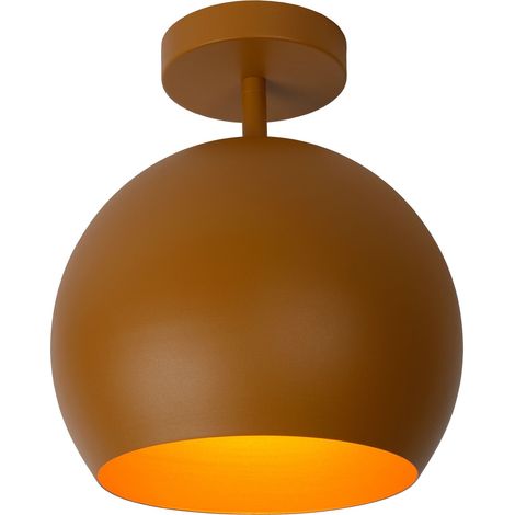 Plafonnier boule ocre jaune métal BINK E27 40W Lucide (1/5)