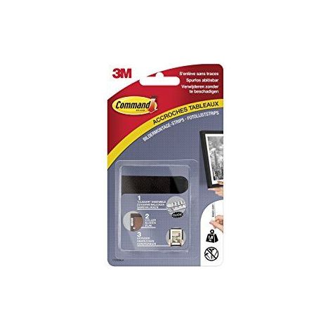 Command 17202BLK Immagine di Fissaggio, Confezione da 4, 2 Fogli, Misura S, Nero (1/5)
