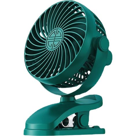 Ventilateur de Batterie à Pile,Ventilateur USB d'Oscillation Avec 2000mAH Batterie Rechargeable,Mini Ventilateur Portatif pour poussette, voiture, gymnase, bureau, extérieur, voyage, camping (1/5)