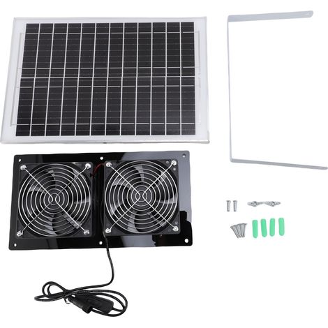 Zoternen 15W solarbetriebener Abluftventilator, monokristallines Silizium-Doppellüfter-Kit