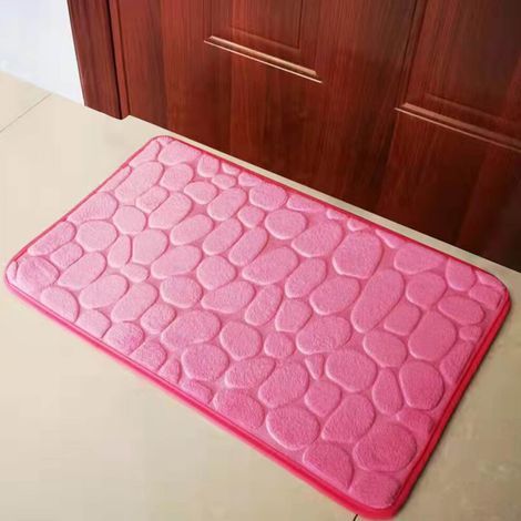 Tapis de bain en mousse à mémoire de forme – Gaufré, absorbant, lavable en machine, antidérapant, doux et discret pour salle de bain, cuisine et entrée (1/5)