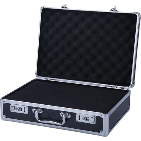 1 Mallette de rangement, étanche, légère, en alliage d'aluminium, avec serrure, pour documents et équipements (1/5)