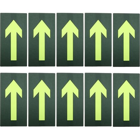 10pièces Panneaux Adhésifs Fluo Directionnels Phosphorescents pour Camping Randonnée Balisage Sentiers Résistants et Réfléchissants pour Navigation Sécurisée Plein Air (1/5)