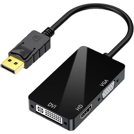 Câble adaptateur DP vers VGA DVI 3 en 1 A-- (1/5)
