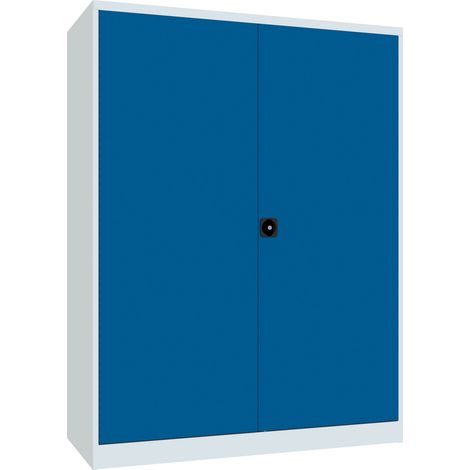 Pavoy Schwerlastschrank 1950x1470x630, Trennwand, 8 Fachböden a 200 kg, RAL 7035/5010 (1/4)
