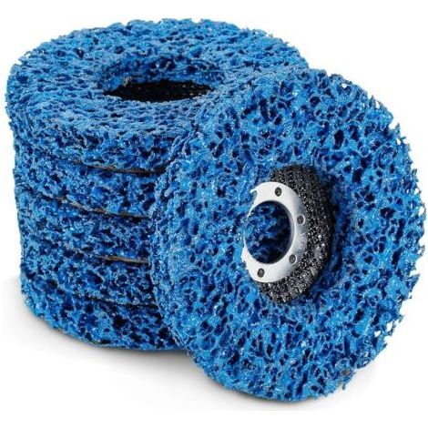 Set of 6 stripping discs 115 mm - For angle grinders - Removes paint, rust, welds - High water resistance (1/4)